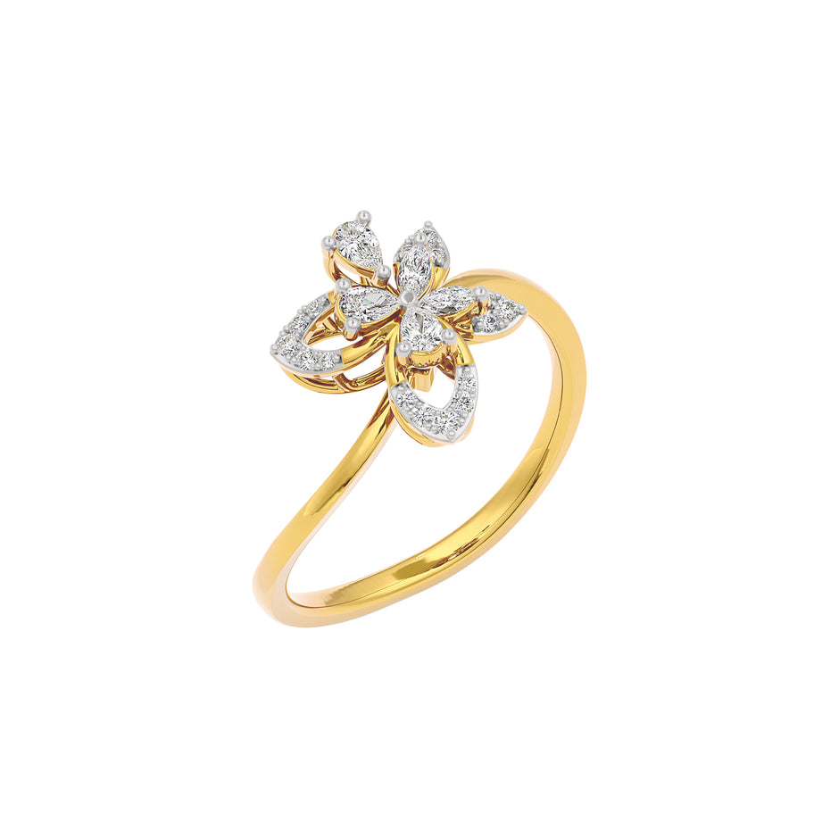 Papilion Diamond Ring 18 KT / Yellow Gold / 22