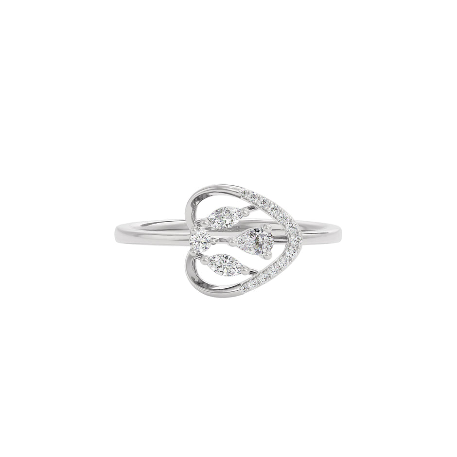 The Grace Diamond Ring 18 KT / White Gold / 22