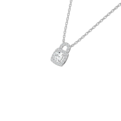 NJ-NLCP19009 18 KT / White Gold