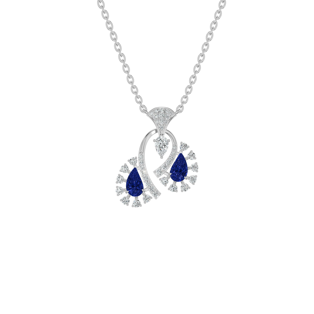 NJ-NLCP21405 18 KT / White Gold