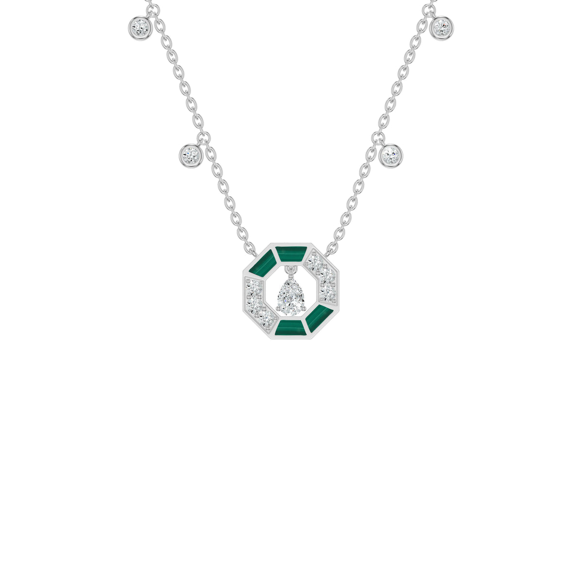 NJ-NLCP26604 18 KT / White Gold