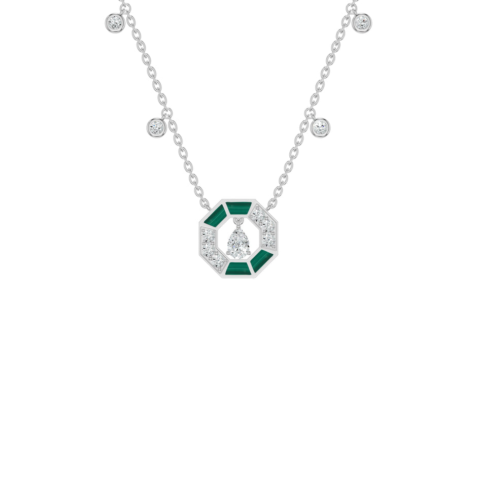 NJ-NLCP26604 18 KT / White Gold
