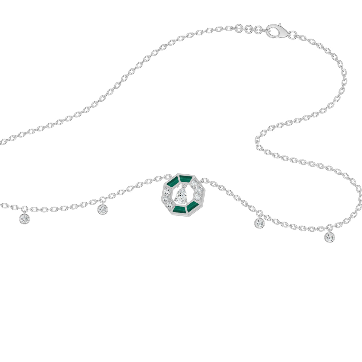 NJ-NLCP26604 18 KT / White Gold