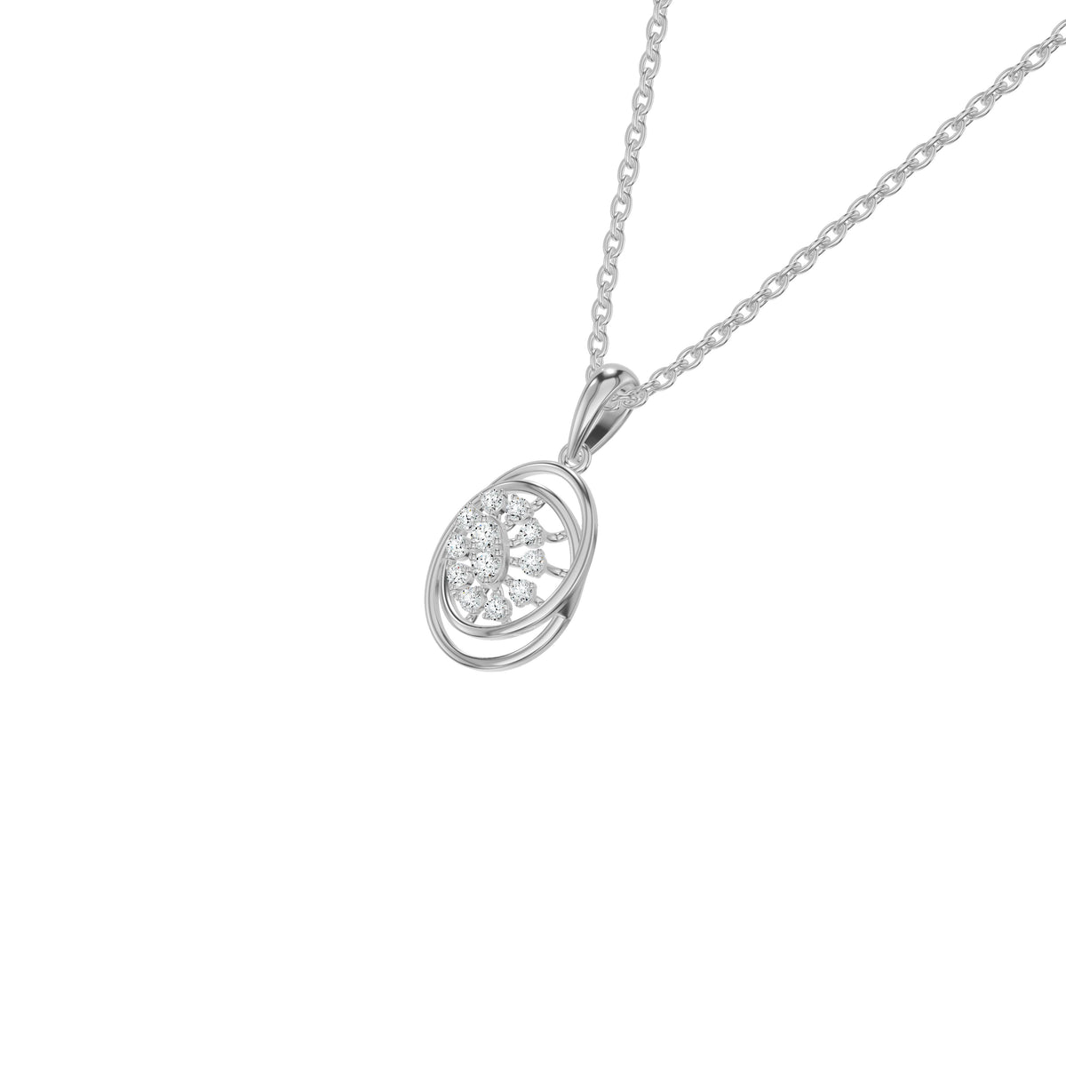 NJ-NSFP23807 18 KT / White Gold