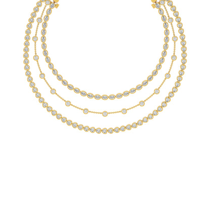 Layered Starfall Diamond Necklace