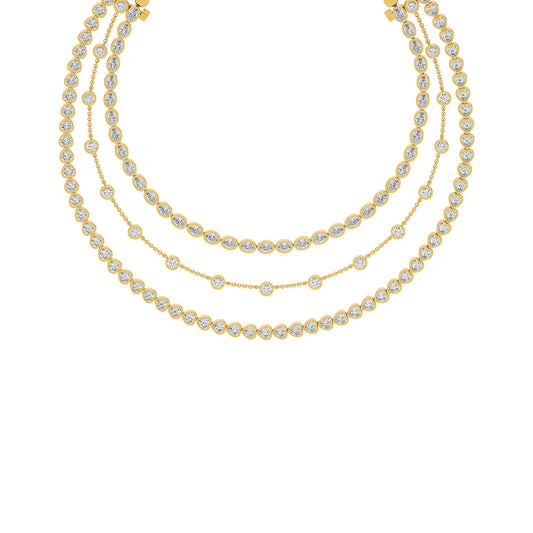 Layered Starfall Diamond Necklace