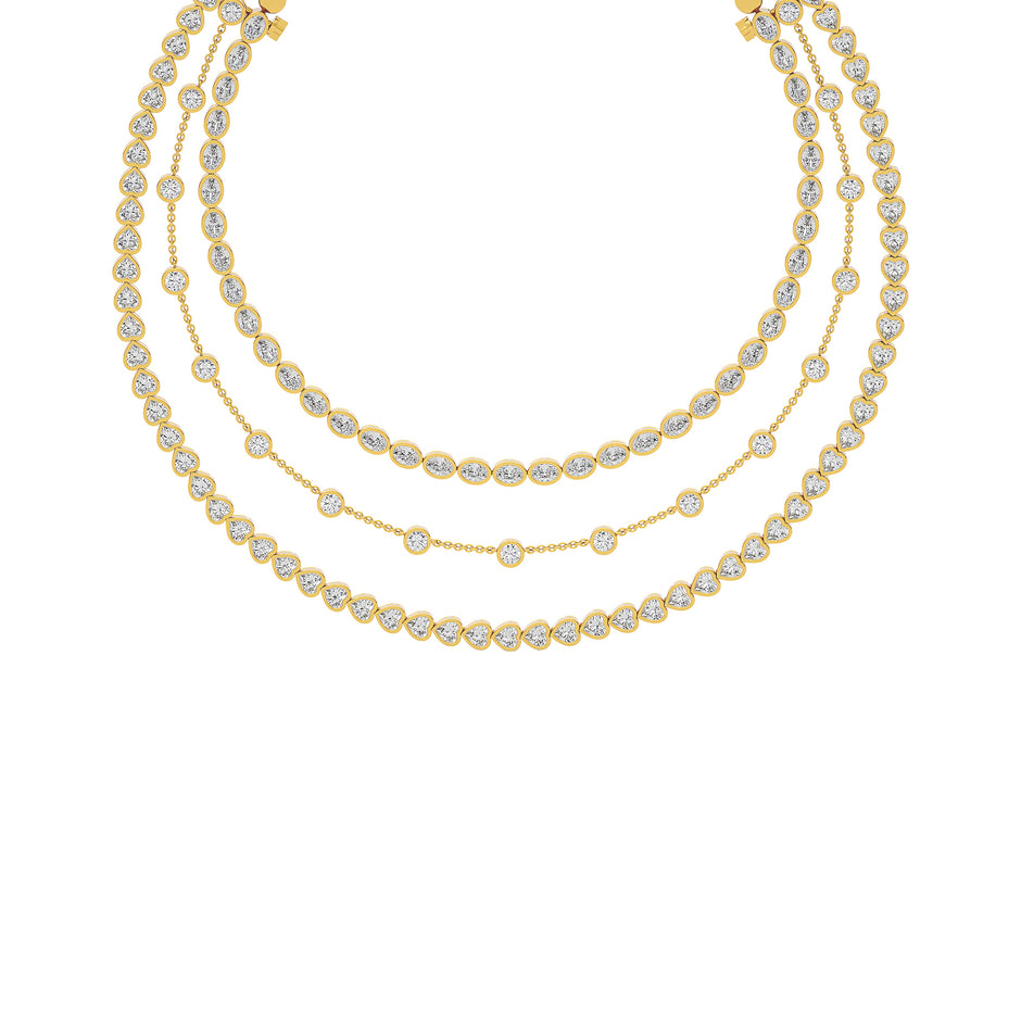 Layered Starfall Diamond Necklace