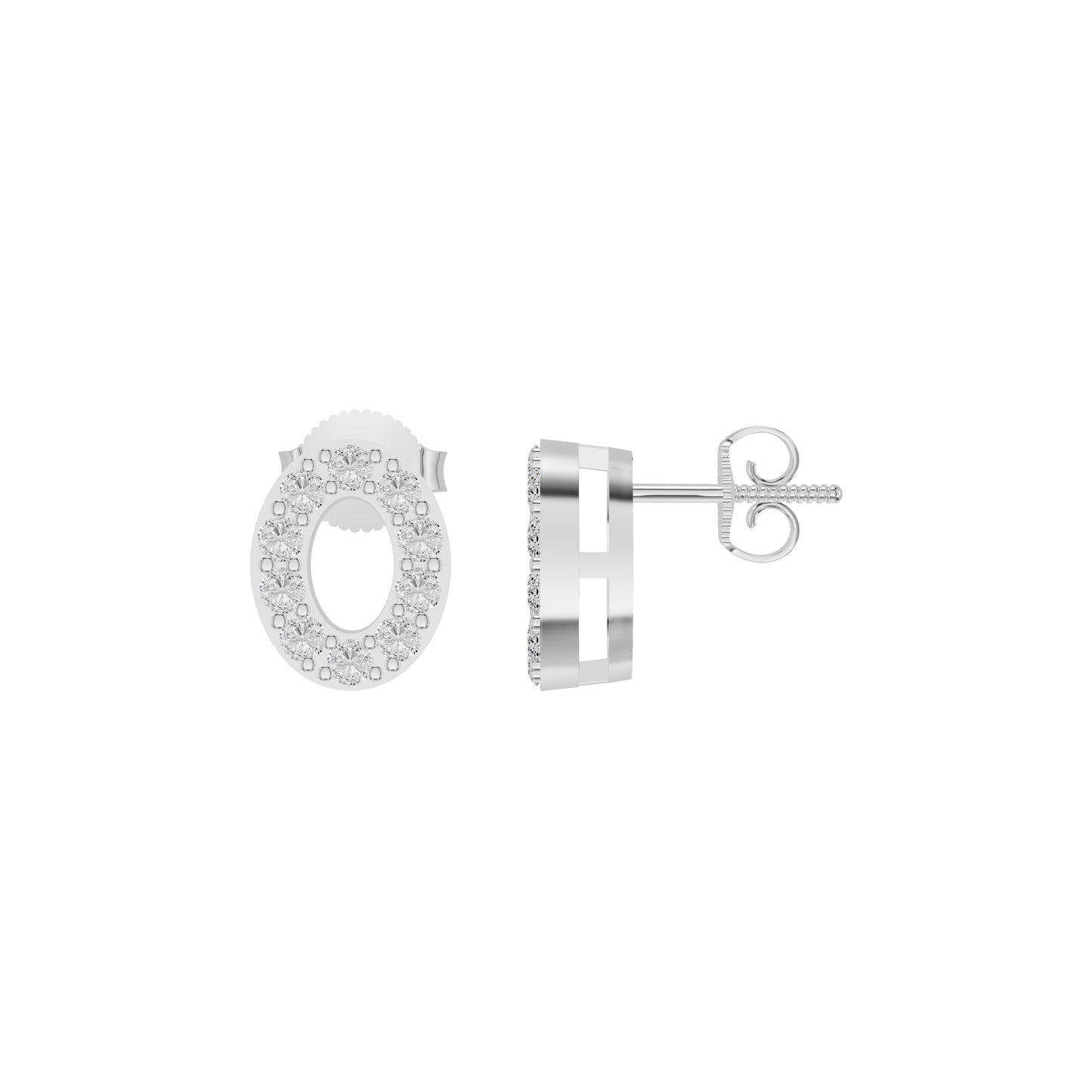 OJ-PS-5228EA 18 KT / White Gold