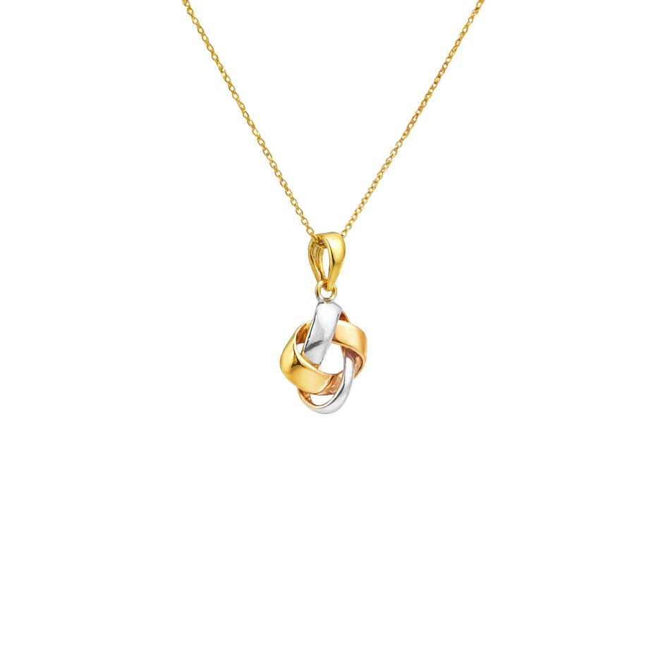 Interlocking Knot Gold Pendant