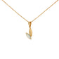 Dual Leaf Drop Gold Pendant