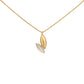 Dual Leaf Drop Gold Pendant
