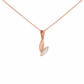 Dual Leaf Drop Gold Pendant