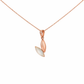 Dual Leaf Drop Gold Pendant