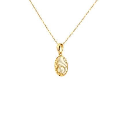 Filigree Pattern Gold Pendant