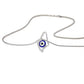 Celestial Gaze Evil Eye Diamond Pendant 9 KT / White Gold