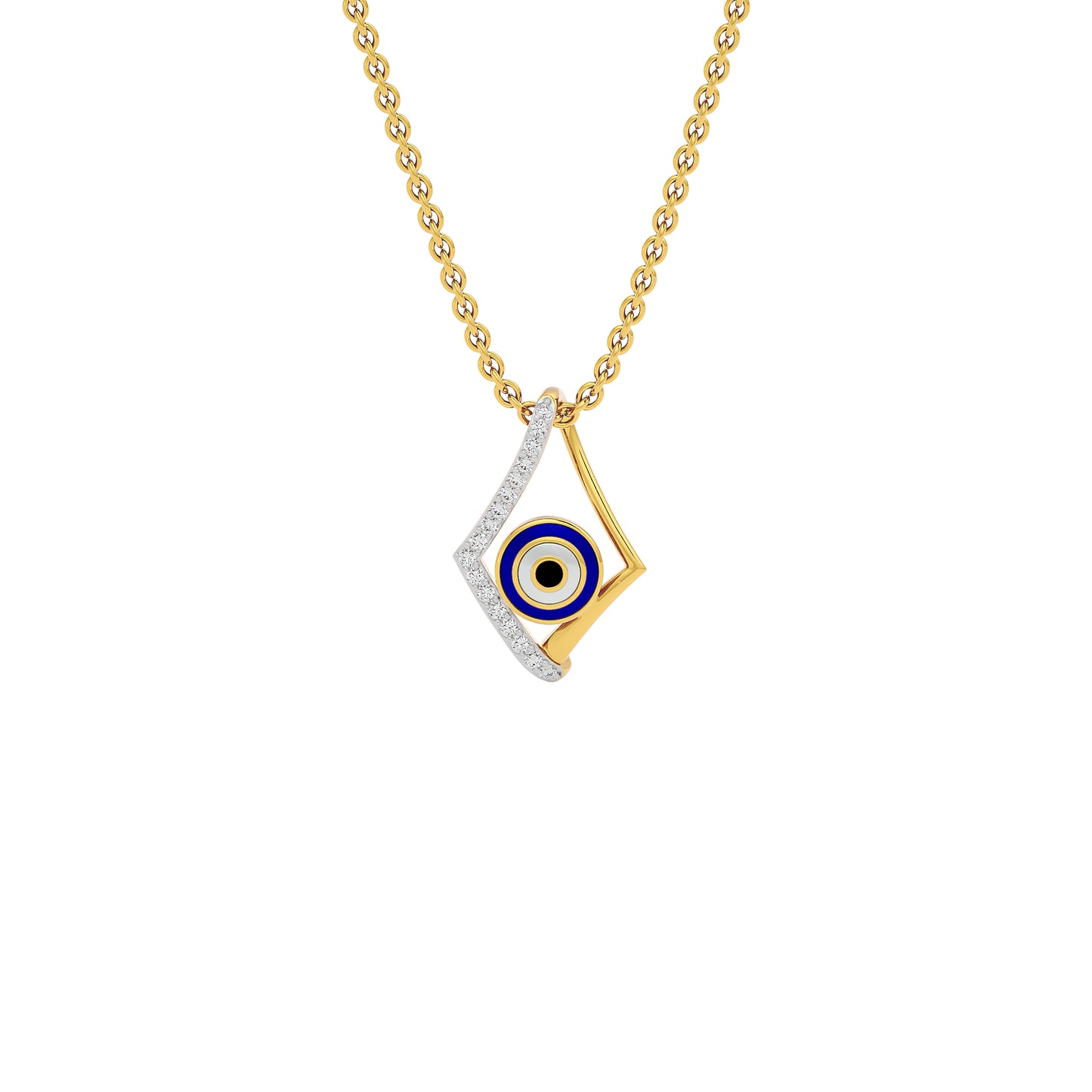 Celestial Gaze Evil Eye Diamond Pendant 9 KT / Yellow Gold