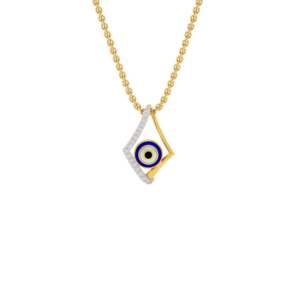 Celestial Gaze Evil Eye Diamond Pendant 9 KT / Yellow Gold