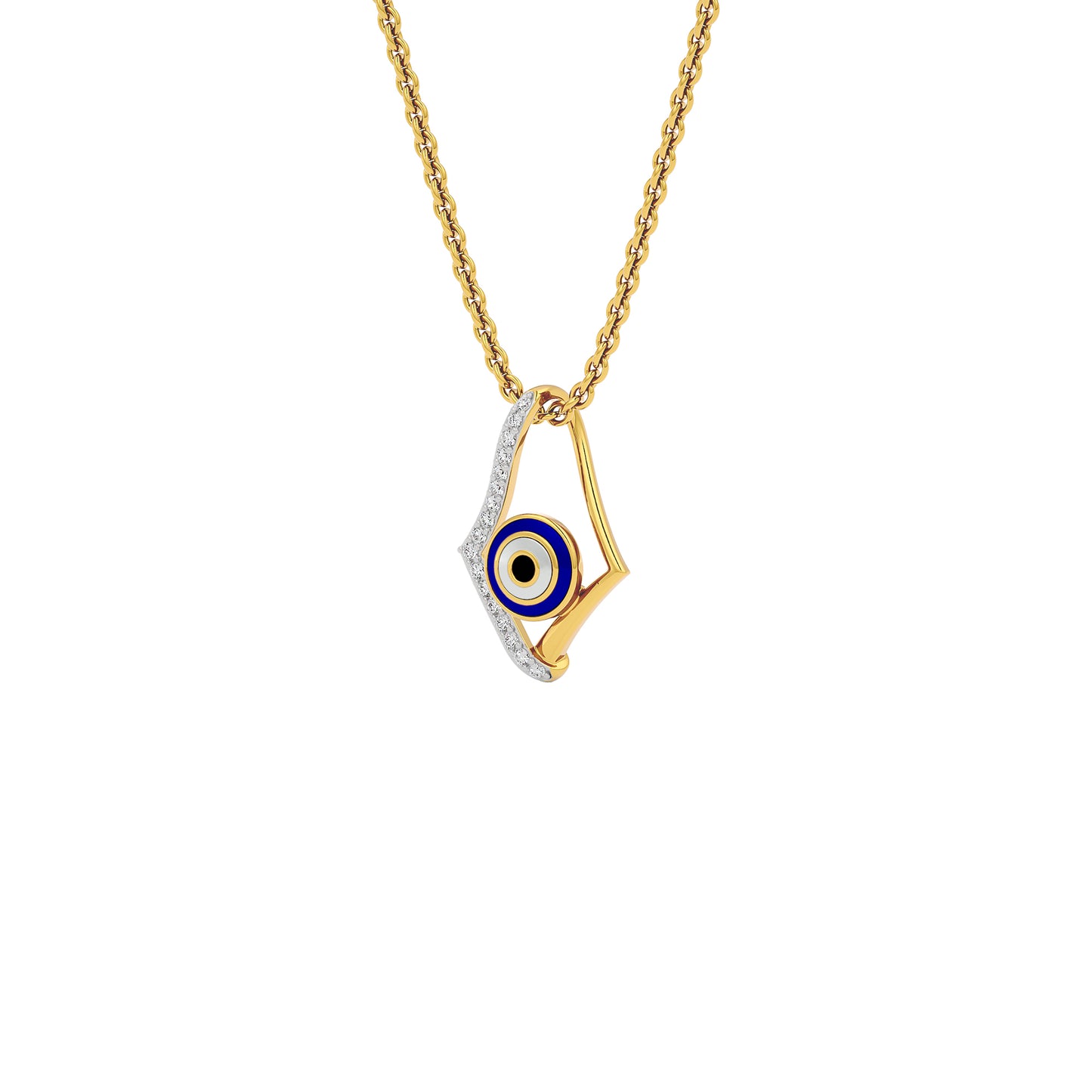 Celestial Gaze Evil Eye Diamond Pendant 9 KT / Yellow Gold