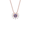 Cosmic Dial Evil Eye Diamond Pendant 9 KT / Rose Gold