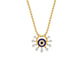 Cosmic Dial Evil Eye Diamond Pendant 9 KT / Yellow Gold