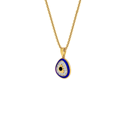 Pebble Grace Evil Eye Diamond Pendant 9 KT / Yellow Gold