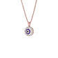 Her Orbit Evil Eye Diamond Pendant 9 KT / Rose Gold