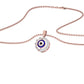 Her Orbit Evil Eye Diamond Pendant 9 KT / Rose Gold