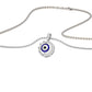Her Orbit Evil Eye Diamond Pendant 9 KT / White Gold