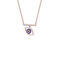 Lustrous Evil Eye Diamond Pendant 9 KT / Rose Gold