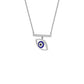 Lustrous Evil Eye Diamond Pendant 9 KT / White Gold