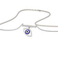 Lustrous Evil Eye Diamond Pendant 9 KT / White Gold