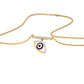 Lustrous Evil Eye Diamond Pendant 9 KT / Yellow Gold