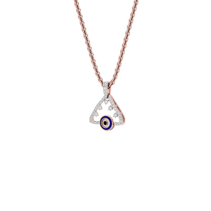 Jinx It Angle Evil Eye Diamond Pendant 9 KT / Rose Gold