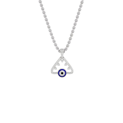 Jinx It Angle Evil Eye Diamond Pendant 9 KT / White Gold