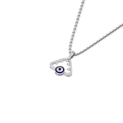 Jinx It Angle Evil Eye Diamond Pendant 9 KT / White Gold