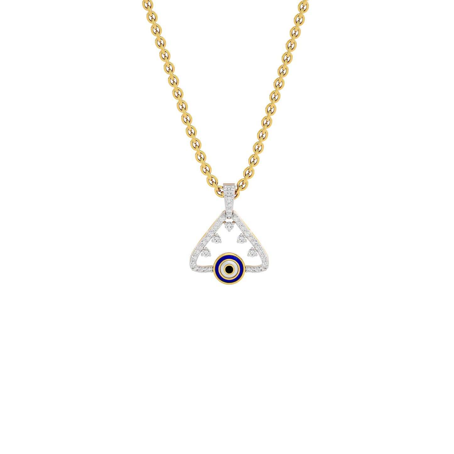 Jinx It Angle Evil Eye Diamond Pendant 9 KT / Yellow Gold