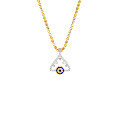 Jinx It Angle Evil Eye Diamond Pendant 9 KT / Yellow Gold