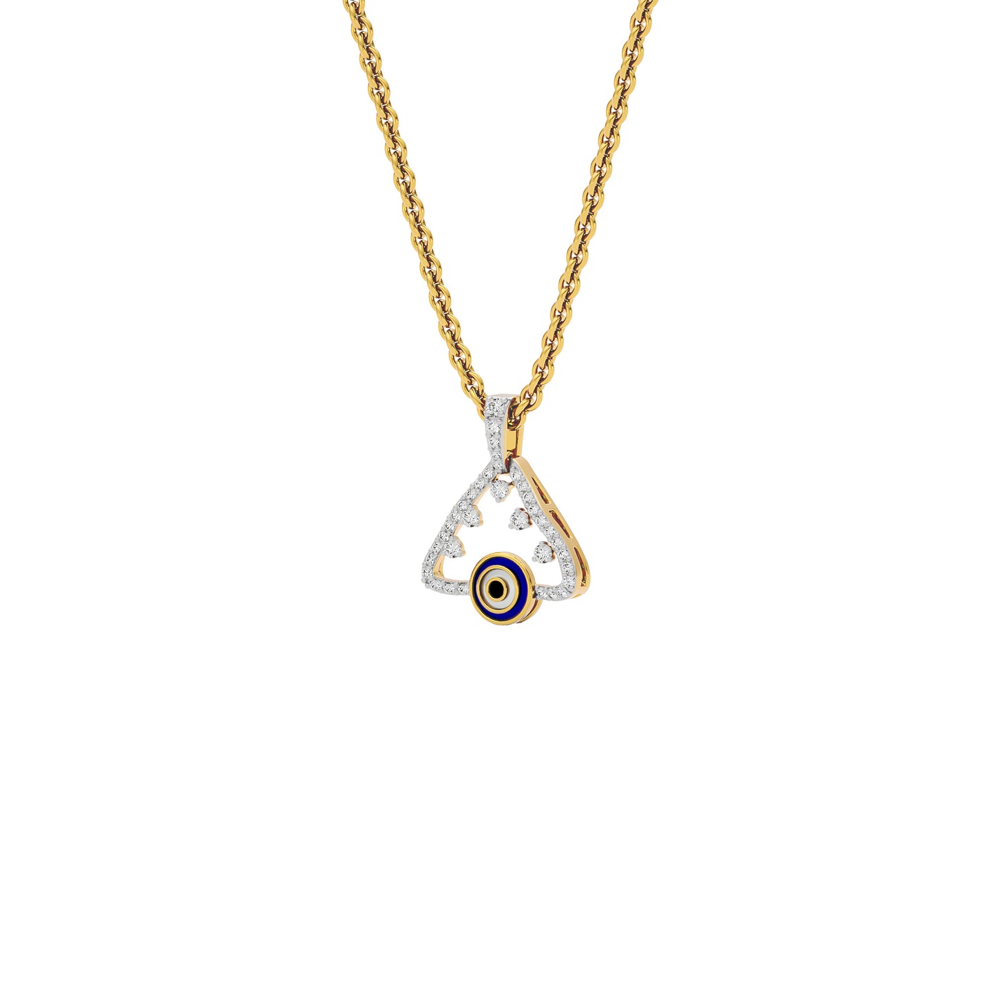 Jinx It Angle Evil Eye Diamond Pendant 9 KT / Yellow Gold