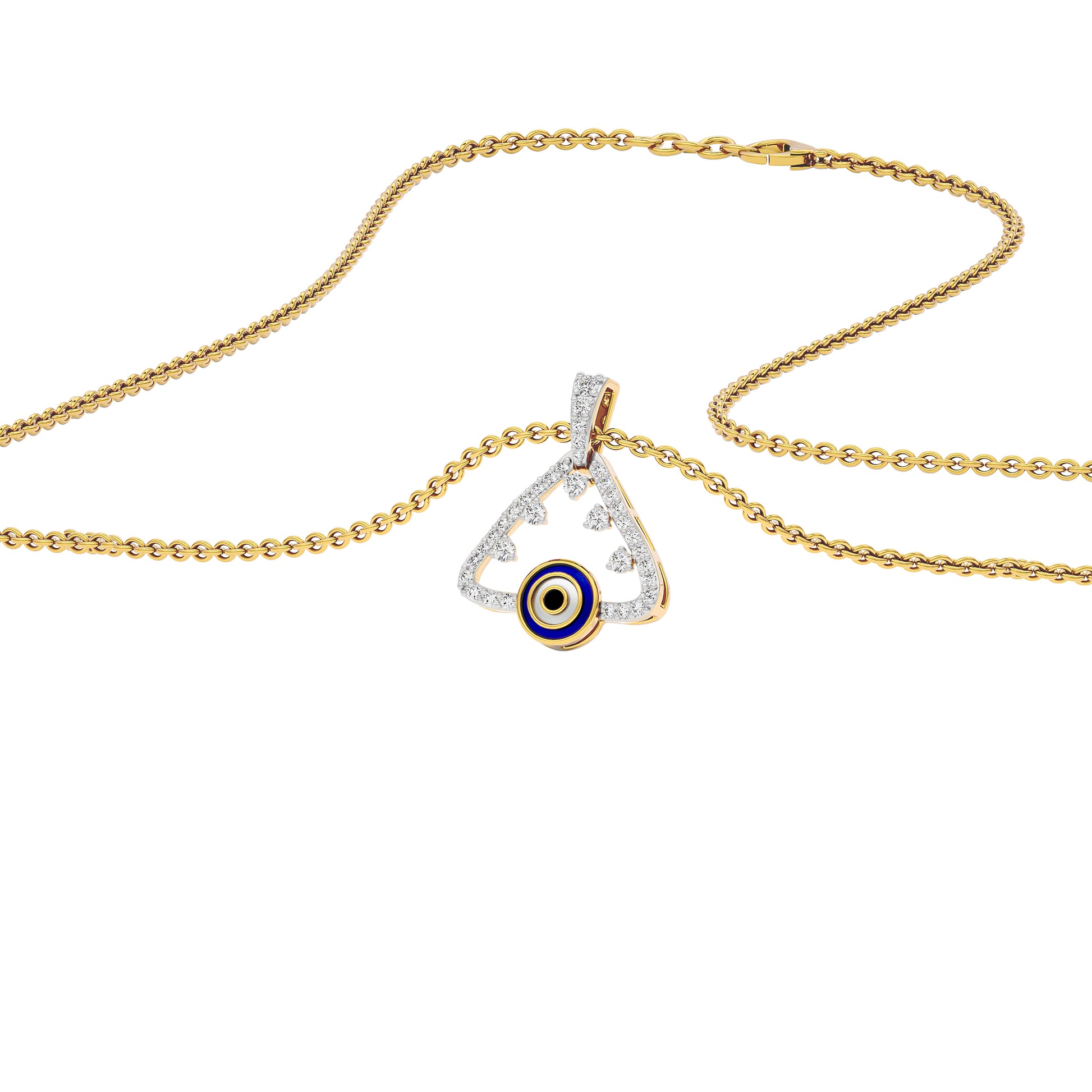 Jinx It Angle Evil Eye Diamond Pendant 9 KT / Yellow Gold