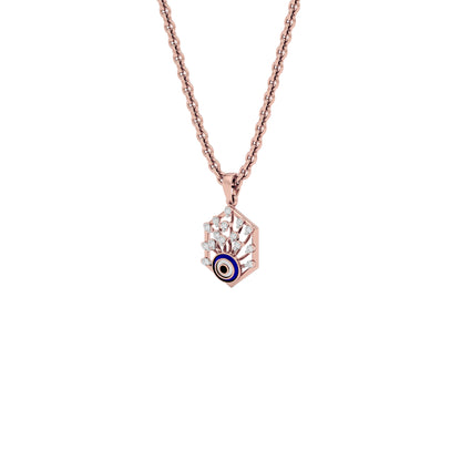 The Mystic Hex Evil Eye Diamond Pendant 9 KT / Rose Gold