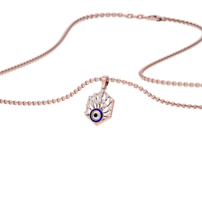 The Mystic Hex Evil Eye Diamond Pendant 9 KT / Rose Gold