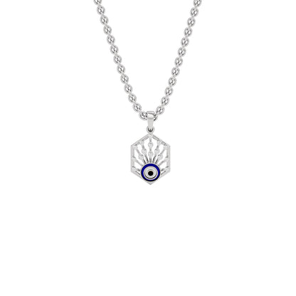 The Mystic Hex Evil Eye Diamond Pendant 9 KT / White Gold