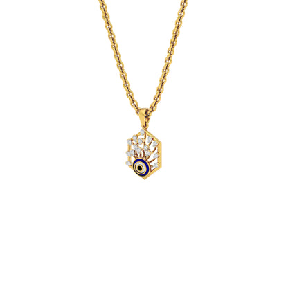 The Mystic Hex Evil Eye Diamond Pendant 9 KT / Yellow Gold
