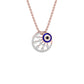 Cornered Brilliance Evil Eye Diamond Pendant 9 KT / Rose Gold
