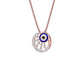 Cornered Brilliance Evil Eye Diamond Pendant 9 KT / Rose Gold