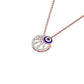 Cornered Brilliance Evil Eye Diamond Pendant 9 KT / Rose Gold