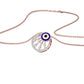 Cornered Brilliance Evil Eye Diamond Pendant 9 KT / Rose Gold