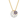Cornered Brilliance Evil Eye Diamond Pendant 9 KT / Yellow Gold