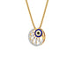 Cornered Brilliance Evil Eye Diamond Pendant 9 KT / Yellow Gold