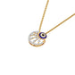 Cornered Brilliance Evil Eye Diamond Pendant 9 KT / Yellow Gold